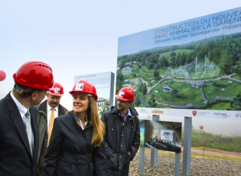 Dona Bertarelli at the groundbreaking for Parc la Garenne
